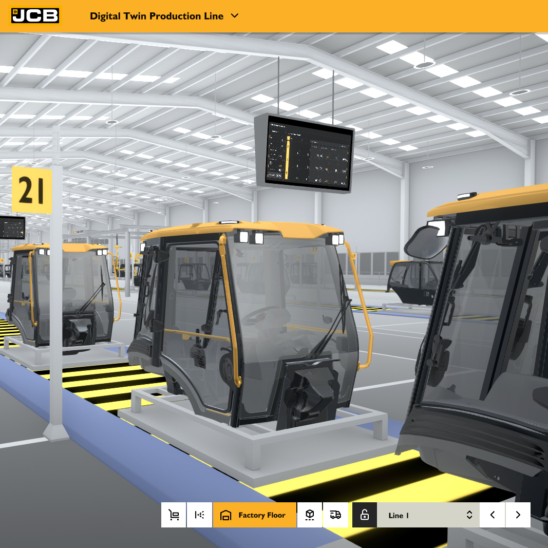 Digital twin production productivity for JCB